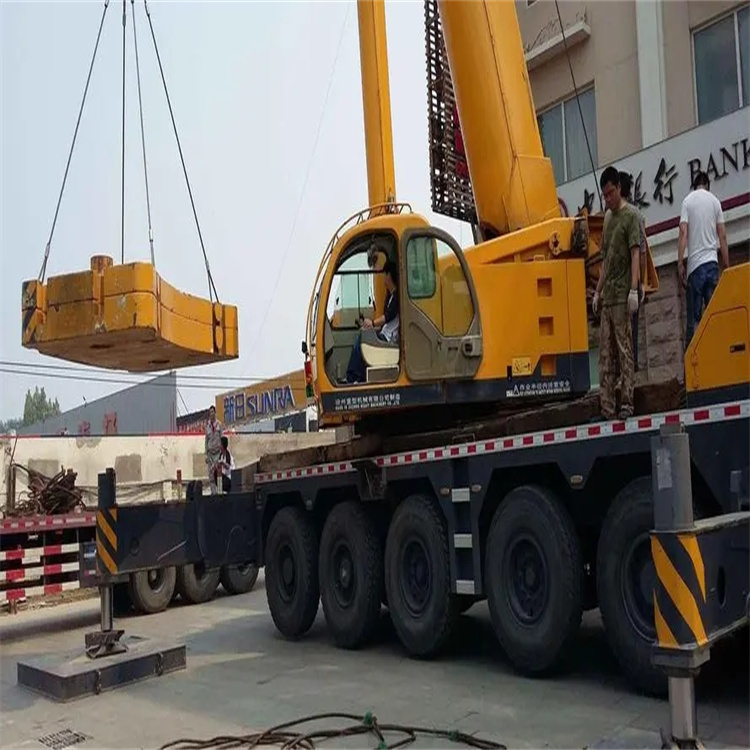 会山镇当地吊车出租|机器吊装|75吨|工厂搬迁服务